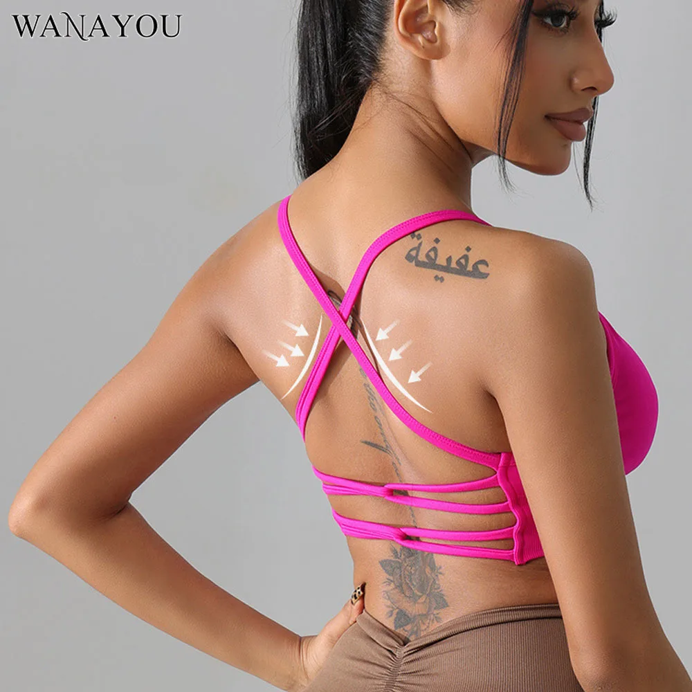 WANAYOU Seamless Women's Yoga Bra Back Cross Sports Top Deep U-neck Sports Vest Quick Drying Exercise Running Bra
WANAYOU Seamless Women's Yoga Bra Back Cross Sports Top Deep U-neck Sports Vest Quick Drying Exercise Running Bra