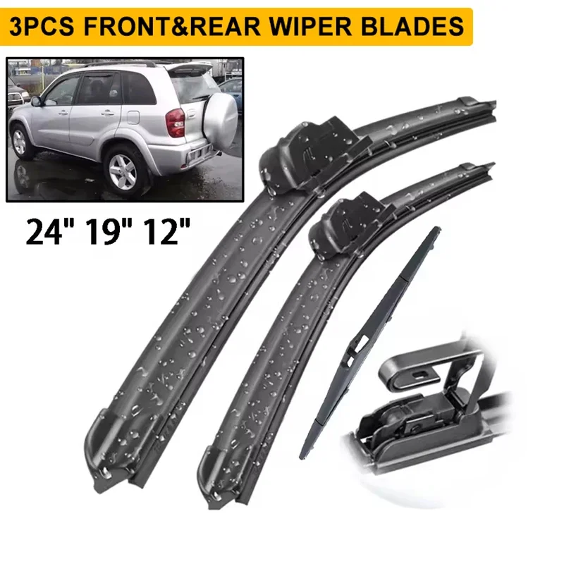 Wiper Front & Rear Wiper Blades Set For Toyota RAV4 XA20 2000 - 2005 Windshield Windscreen Window Brushes 24"+19"+12"
Wiper Front & Rear Wiper Blades Set For Toyota RAV4 XA20 2000 - 2005 Windshield Windscreen Window Brushes 24"+19"+12"