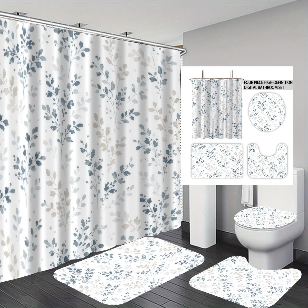1/3/4pcs Shower Curtain 3D Print Polyester Curtain for Bathroom Decor 4pcs Set Toilet Seat Cover Bathroom/U-shaped Floor Mat
1/3/4pcs Shower Curtain 3D Print Polyester Curtain for Bathroom Decor 4pcs Set Toilet Seat Cover Bathroom/U-shaped Floor Mat