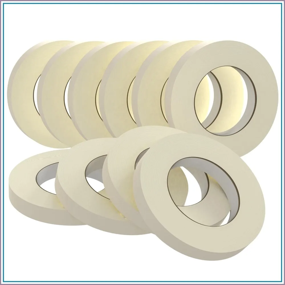 Masking Tape 0.75" x 55 Yards, 10 Rolls Bulk, Beige White for Painting, Crafting, School, Home Use
Masking Tape 0.75" x 55 Yards, 10 Rolls Bulk, Beige White for Painting, Crafting, School, Home Use