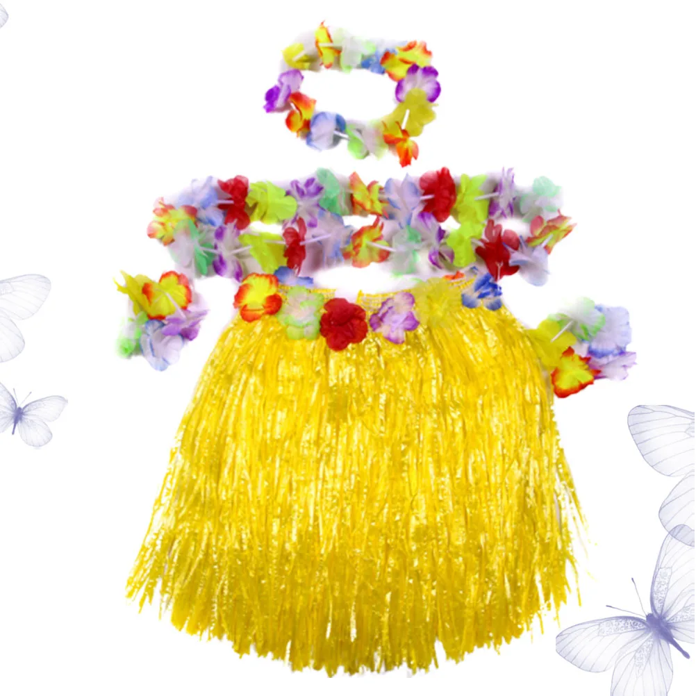 Children Grass Skirt Suit Party Costume Kids Tropical Beach Island Theme Event Leaf Bracelets Head Hoop Neck
Children Grass Skirt Suit Party Costume Kids Tropical Beach Island Theme Event Leaf Bracelets Head Hoop Neck