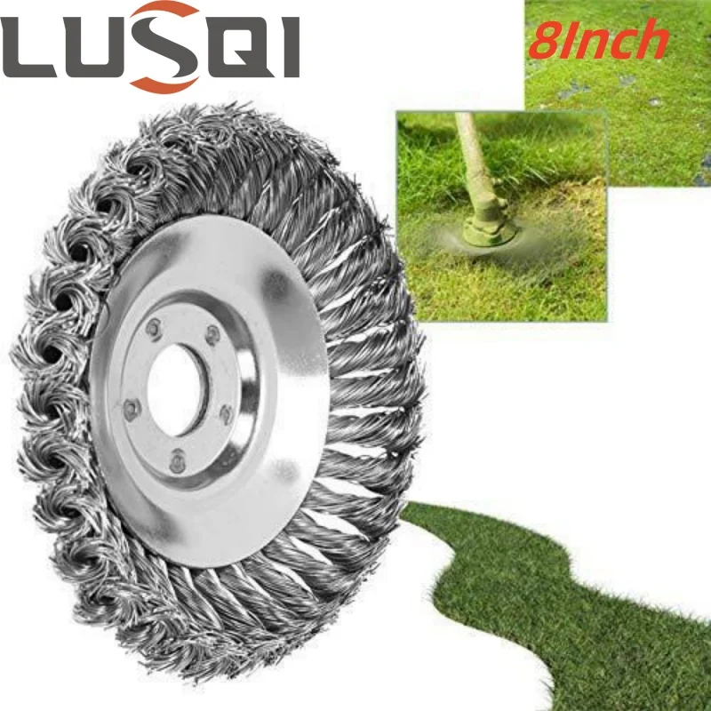 LUSQI 8Inch Universal Lawn Mower Lawn Trimmer Head Wire Wheel Brush Plate Gardening Tool for Lawn Mower Weeding Accessories
LUSQI 8Inch Universal Lawn Mower Lawn Trimmer Head Wire Wheel Brush Plate Gardening Tool for Lawn Mower Weeding Accessories