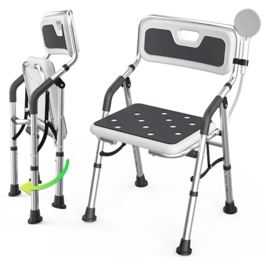 Foldable Shower Chair for Inside Shower with Arms and Back Shower Chair for Elderly and Disabled with Adjustable Height Folding
Foldable Shower Chair for Inside Shower with Arms and Back Shower Chair for Elderly and Disabled with Adjustable Height Folding