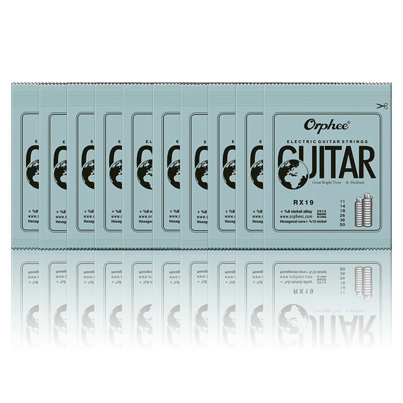 10sets Orphee RX19 Hexagonal Steel Nickel Wound Electric Guitar Strings 6-String Set Medium Tension.011 .014 .018 .026 .036 .050
10sets Orphee RX19 Hexagonal Steel Nickel Wound Electric Guitar Strings 6-String Set Medium Tension.011 .014 .018 .026 .036 .050