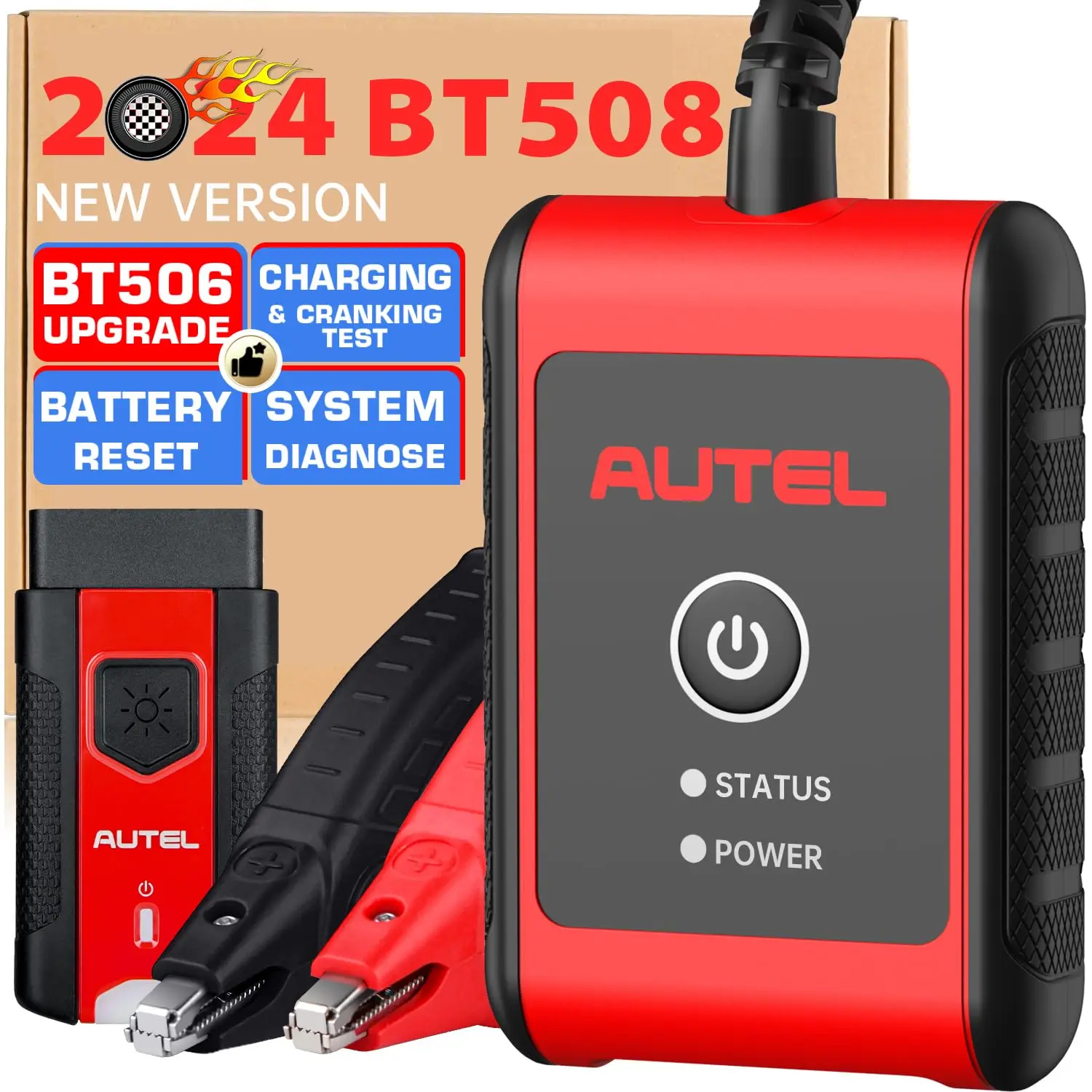 Новейший тестер автомобильного аккумулятора Autel MaxiBAS BT508, тестер нагрузки 6 В, 12 В, 100-2000 CCA, добавьте AUTOVIN, электрический сброс, отчет о здоровье аккумулятора 
Новейший тестер автомобильного аккумулятора Autel MaxiBAS BT508, тестер нагрузки 6 В, 12 В, 100-2000 CCA, добавьте AUTOVIN, электрический сброс, отчет о здоровье аккумулятора
