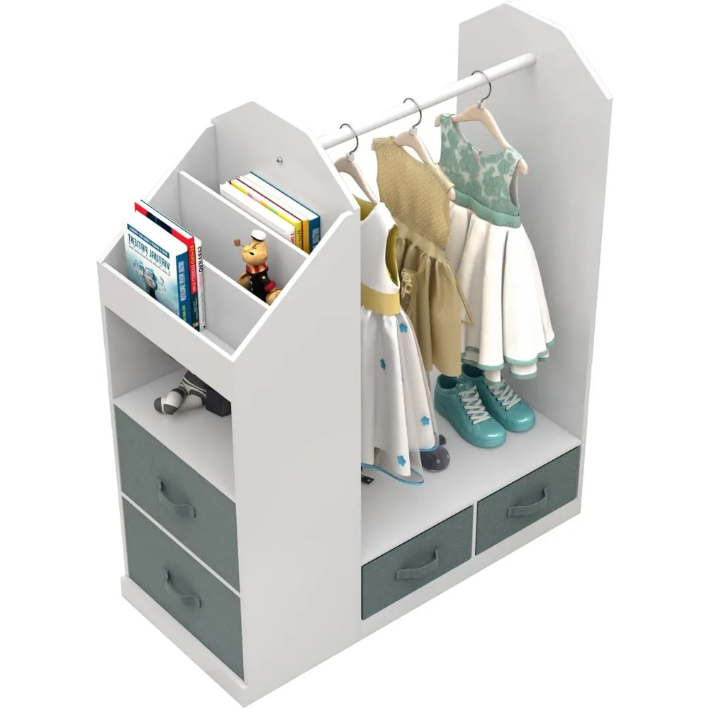 Kids Costume Organizer & Closet with Mirror , Children's Wardrobe with Hanging Rod & Shelves, Dress Up Storage for Bedroom
Kids Costume Organizer & Closet with Mirror , Children's Wardrobe with Hanging Rod & Shelves, Dress Up Storage for Bedroom