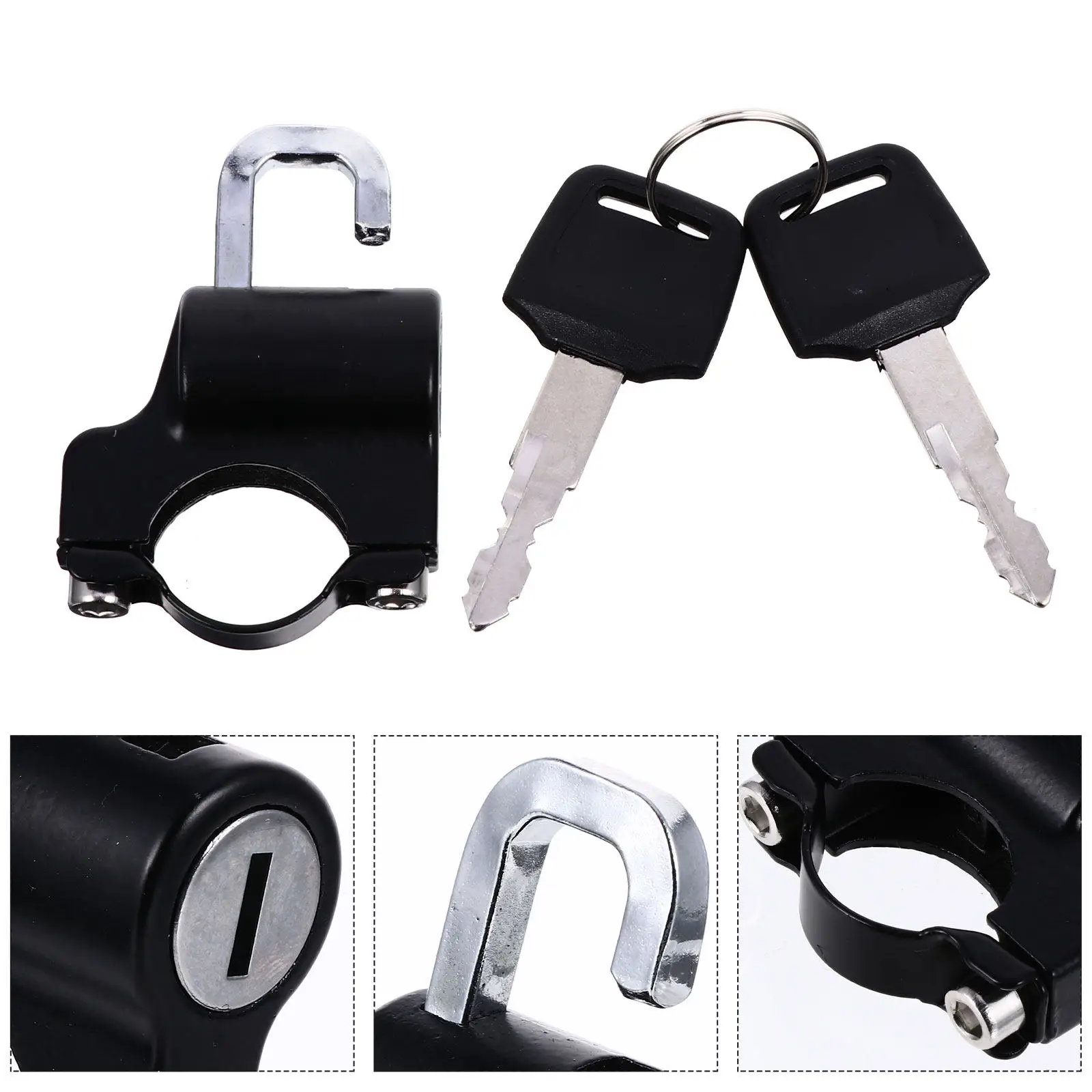 1Set Universal Motorcycle Lock Zinc Alloy Anti-Theft Handlebar Frame Tube Lock Smooth Cold Resistant High Temp Stable Cut
1Set Universal Motorcycle Lock Zinc Alloy Anti-Theft Handlebar Frame Tube Lock Smooth Cold Resistant High Temp Stable Cut
