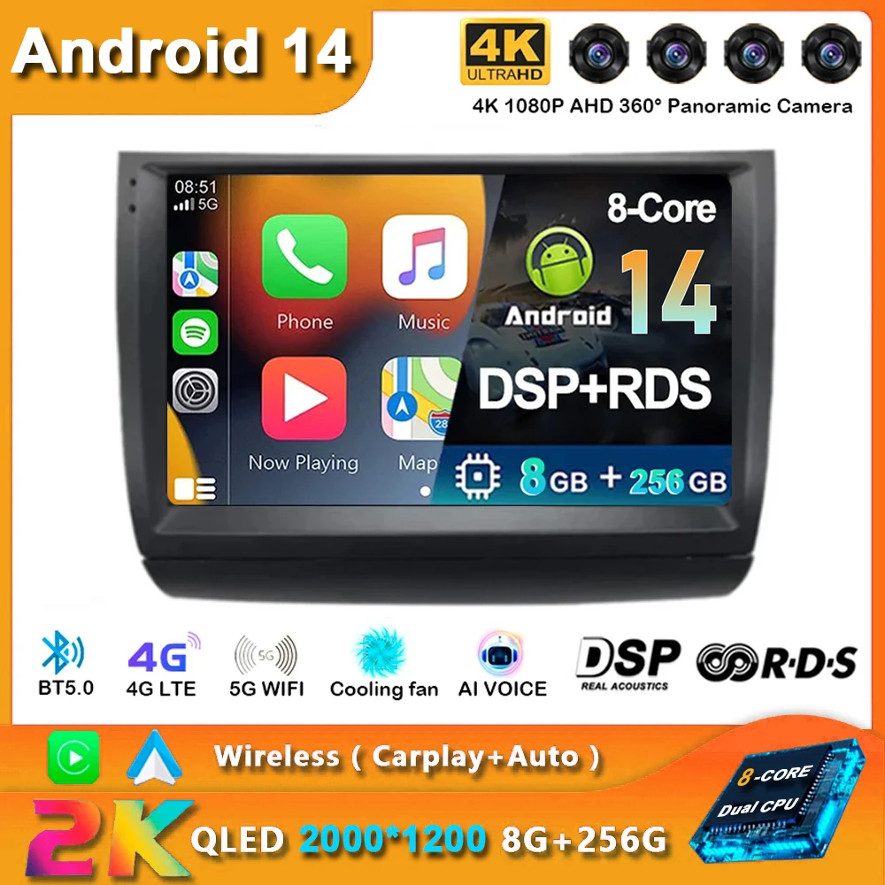 Android 14 Carplay Car Radio For Toyota Prius 20 2002 - 2009 Navigation Multimedia Player Stereo WiFi+4G Video BT DVD 2 DIN DSP
Android 14 Carplay Car Radio For Toyota Prius 20 2002 - 2009 Navigation Multimedia Player Stereo WiFi+4G Video BT DVD 2 DIN DSP