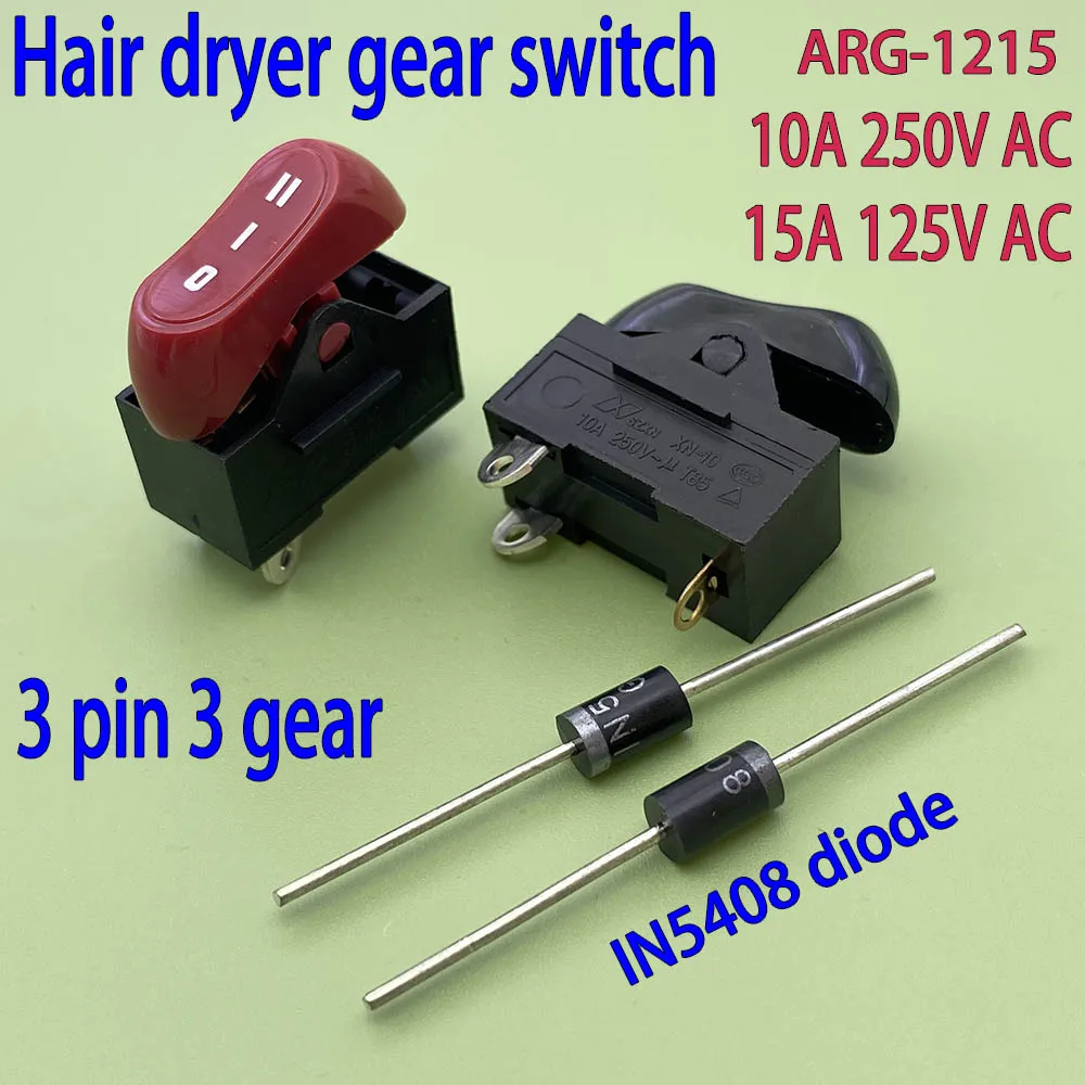 2/4pcs10A 250V AC 15A 125V AC Hair Dryer Switch,Rocker Switch,3 Position ON OFF Boat Switch Power switch trigger controller
2/4pcs10A 250V AC 15A 125V AC Hair Dryer Switch,Rocker Switch,3 Position ON OFF Boat Switch Power switch trigger controller