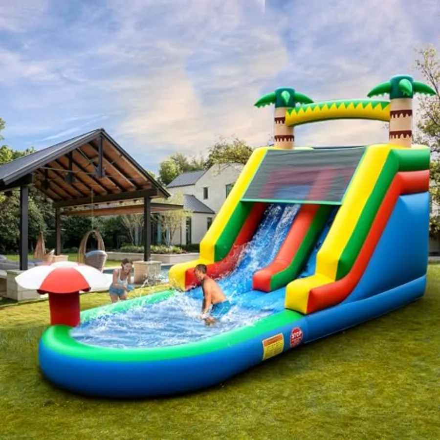 Inflatable Water Slide Commercial Grade 21FT Water Bounce House for Adults Teenagers Big Pool Premium PVC Tropical Style Wet Dr
Inflatable Water Slide Commercial Grade 21FT Water Bounce House for Adults Teenagers Big Pool Premium PVC Tropical Style Wet Dr
