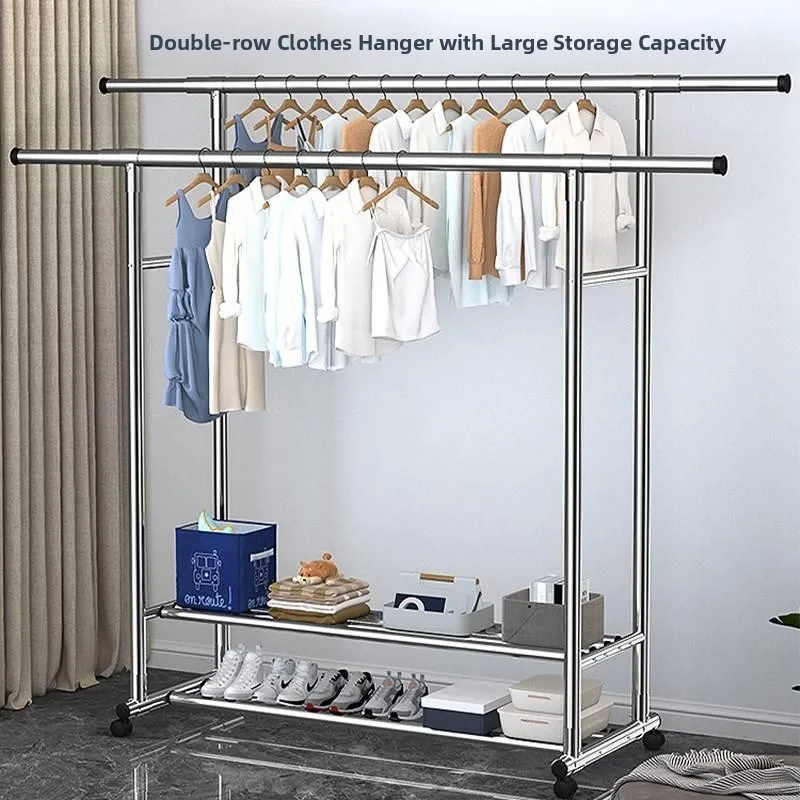Indoor Stainl Steel Single Rod Clothes Drng Ra Double Rod Floor Mounted Balcony Clothesline Indoor Storage Organizer
Indoor Stainl Steel Single Rod Clothes Drng Ra Double Rod Floor Mounted Balcony Clothesline Indoor Storage Organizer