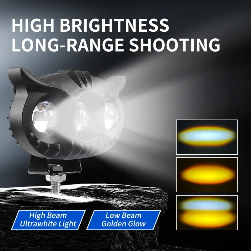 2025Electric Motorcycle Spotlight Owl 3-eye Spotlight Far and Near Light Led Headlight Two-color External Headlight Modification
2025Electric Motorcycle Spotlight Owl 3-eye Spotlight Far and Near Light Led Headlight Two-color External Headlight Modification