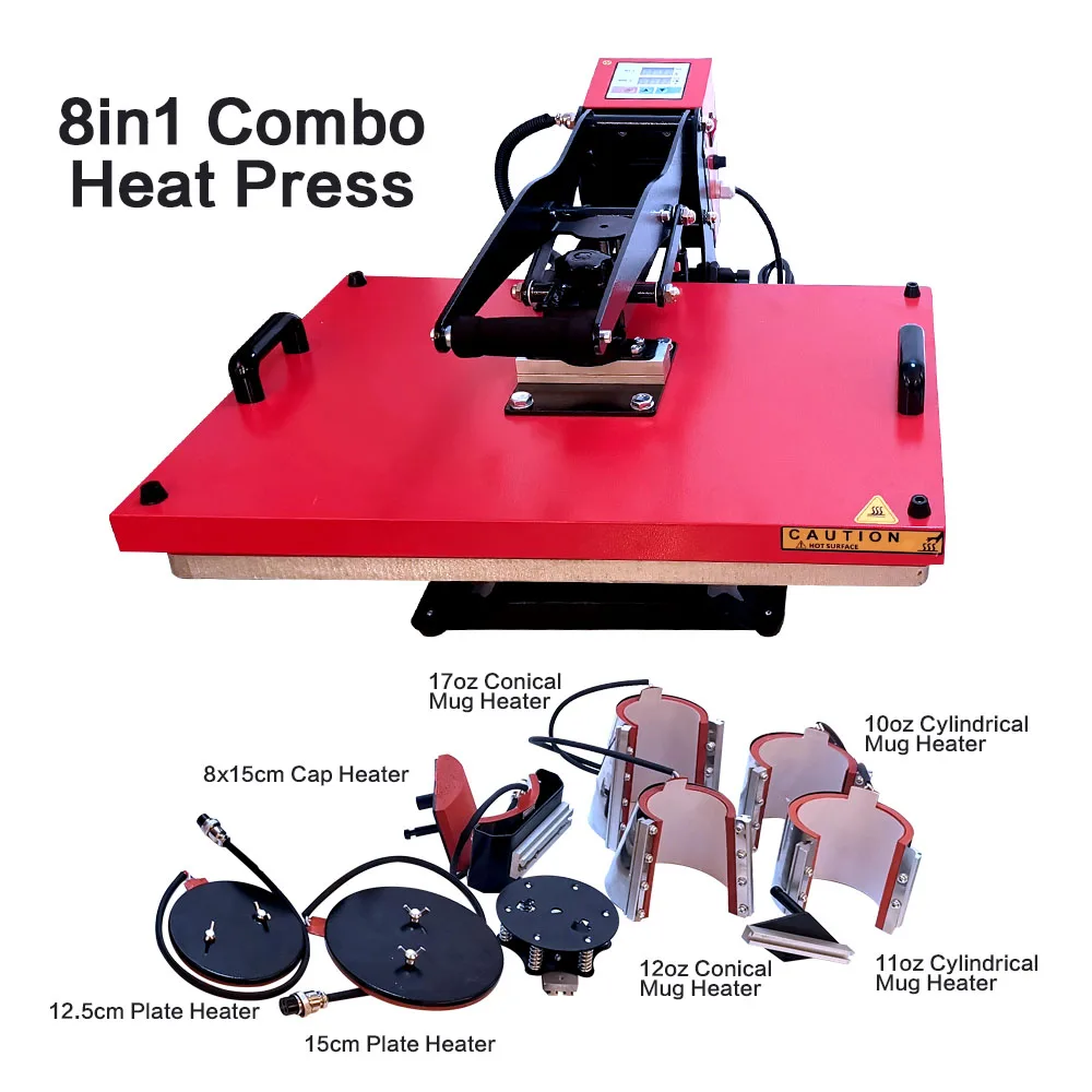 Multi Function 8in1 40*60cm Combo Machine Heat Transfer Machine
Multi Function 8in1 40*60cm Combo Machine Heat Transfer Machine