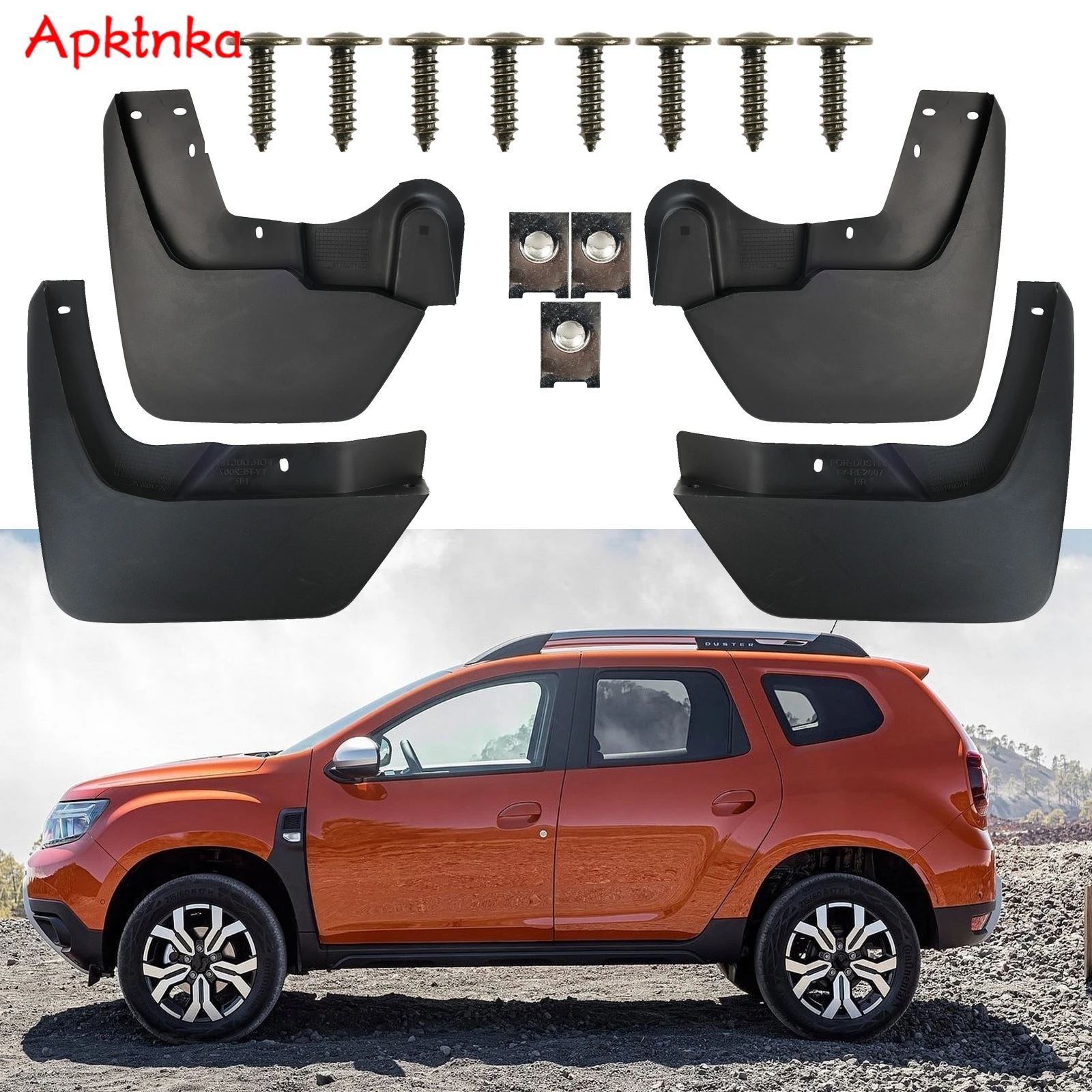 4Pcs For Renault Dacia Duster II Splash Guards mudguards Fender Mudflap Mud Flaps Mud Guard Front Rear Car Accessories 2017-2025
4Pcs For Renault Dacia Duster II Splash Guards mudguards Fender Mudflap Mud Flaps Mud Guard Front Rear Car Accessories 2017-2025