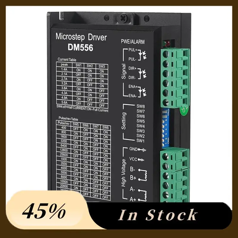 A60Z Top DM556 CNC Digital Stepper Driver DM556 Stepper Motor Controller 2-Phase Stepper Motor Driver 4Pack
A60Z Top DM556 CNC Digital Stepper Driver DM556 Stepper Motor Controller 2-Phase Stepper Motor Driver 4Pack