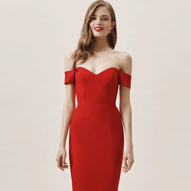 Fashionable Slim Fit Little Dress for Year End Party Birthday Wedding Toasts Red Elegant Evening Gown Cotton High Waist Zipper
Fashionable Slim Fit Little Dress for Year End Party Birthday Wedding Toasts Red Elegant Evening Gown Cotton High Waist Zipper