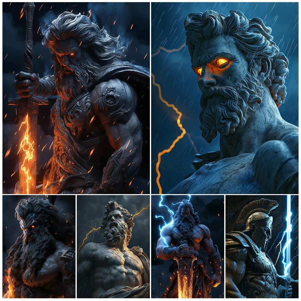 Zeus, King Of The Greek Gods,Abstract Wall Art Canvas Painting Ares, God Of War,Gothic Art Poster And Print Home Decor Unframed
Zeus, King Of The Greek Gods,Abstract Wall Art Canvas Painting Ares, God Of War,Gothic Art Poster And Print Home Decor Unframed