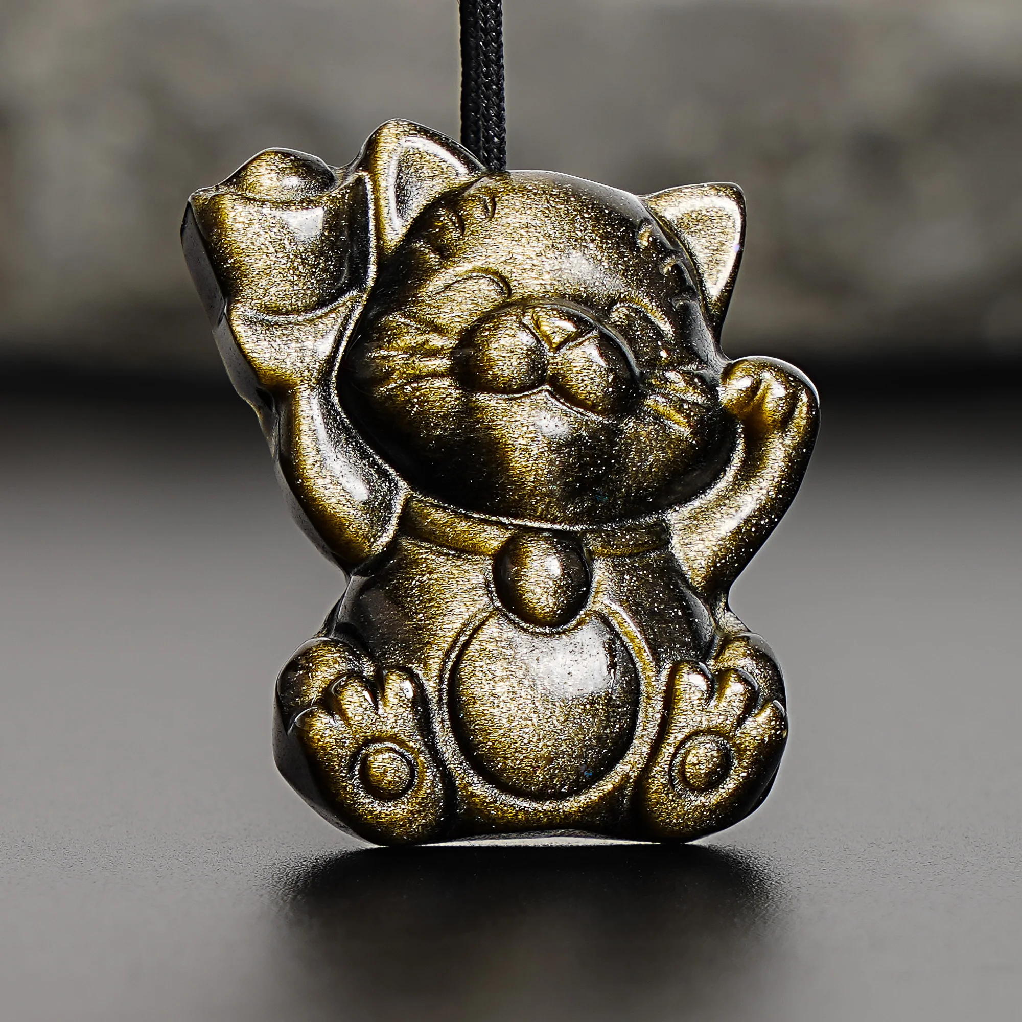 Натуральный золотой обсидиан Lucky Cat Design Подвеска Большой 33X26X10 мм Каменный Шарм с Отверстием для DIY Готического Изготовления Ювелирных Изделий
Натуральный золотой обсидиан Lucky Cat Design Подвеска Большой 33X26X10 мм Каменный Шарм с Отверстием для DIY Готического Изготовления Ювелирных Изделий