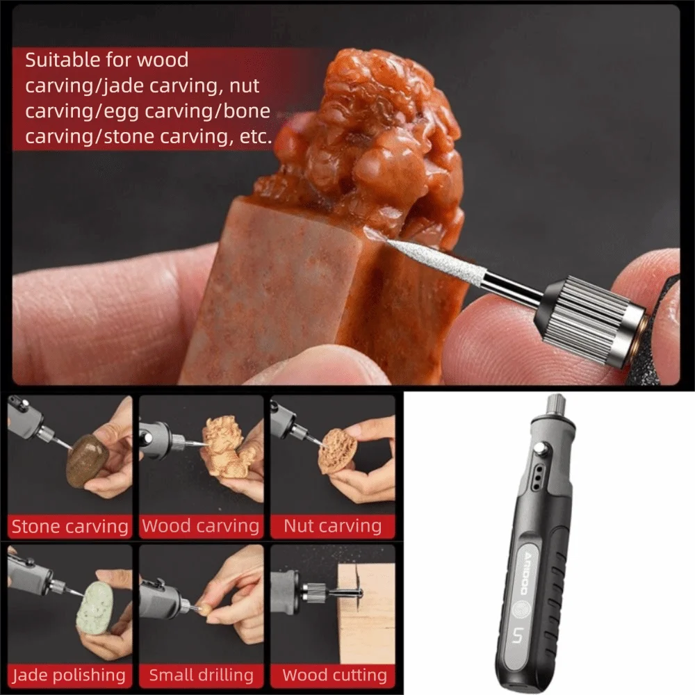 Мини-электрическая дрель с 5-скоростным регулированием, сенсорный экран, USB аккумуляторная дрель, гравировальная ручка, беспроводной гравировальный сверлильный инструмент
Мини-электрическая дрель с 5-скоростным регулированием, сенсорный экран, USB аккумуляторная дрель, гравировальная ручка, беспроводной гравировальный сверлильный инструмент