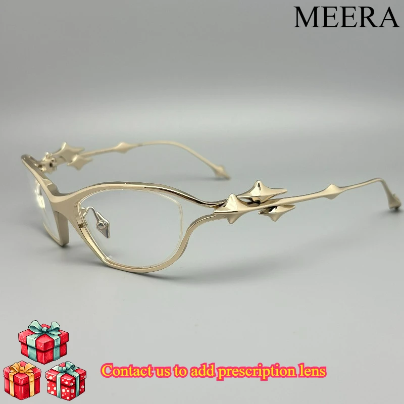 Korean GM Pure Titanium Star Temples Decorated Gold Myopia Glasses Frame Men's Anti-blue Light Eye Protection Flat Mirror Women
Korean GM Pure Titanium Star Temples Decorated Gold Myopia Glasses Frame Men's Anti-blue Light Eye Protection Flat Mirror Women