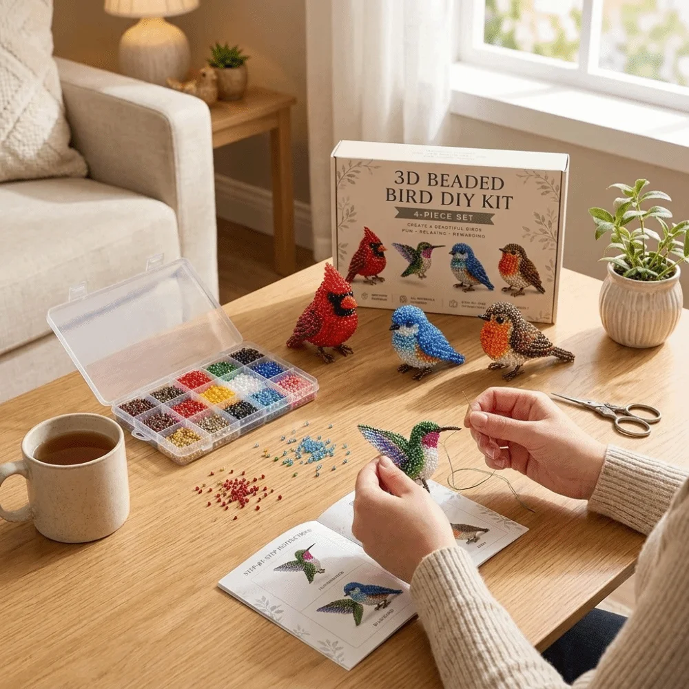 Handmade DIY Animal Bead Embroidery Kit Colorful Mini Beadwork Art Craft Set Educational Tiny Animal Crafting Set For Beginners
Handmade DIY Animal Bead Embroidery Kit Colorful Mini Beadwork Art Craft Set Educational Tiny Animal Crafting Set For Beginners