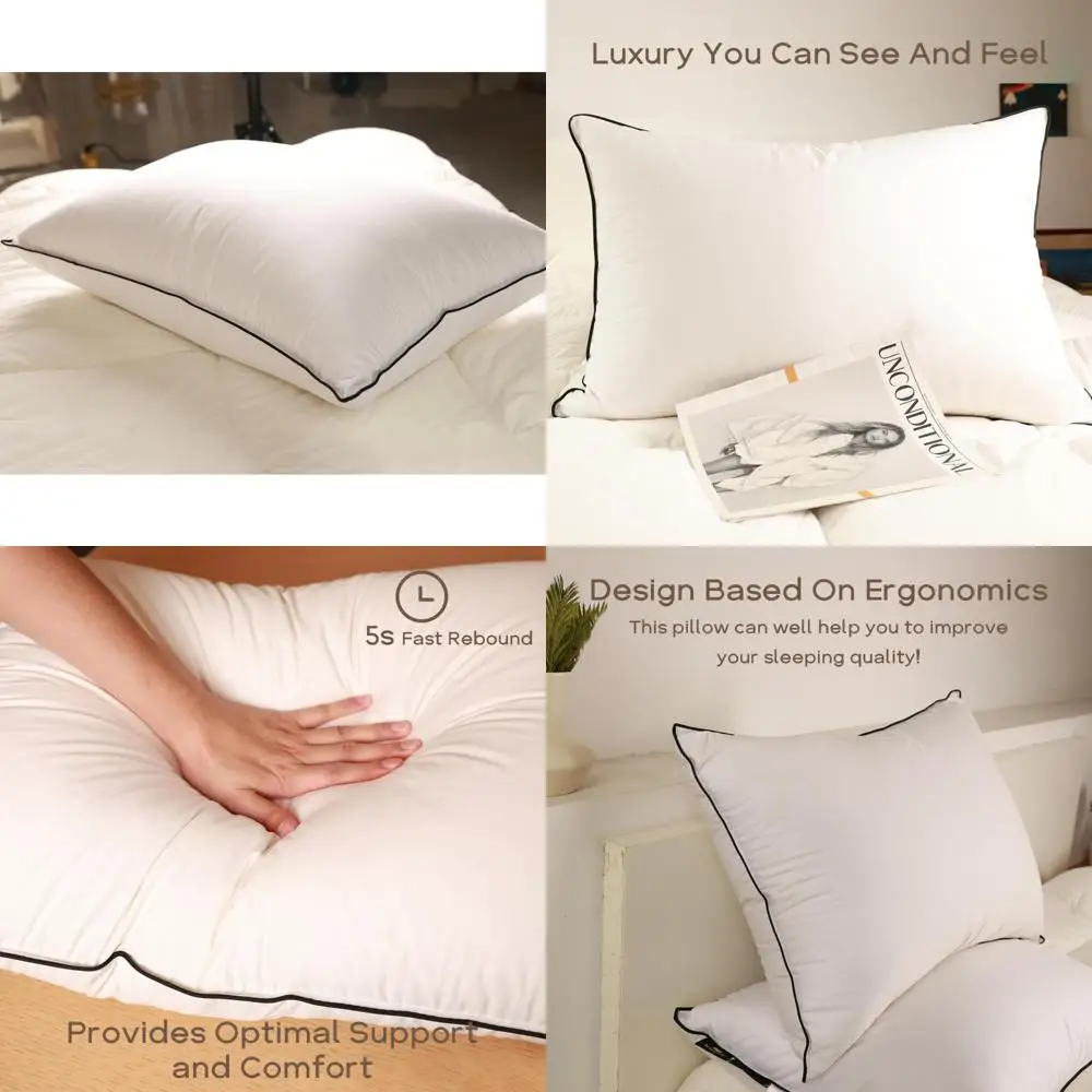 King Size Luxury Goose Down Pillow - High Fill Power 550+, 480 Thread Count 100% Cotton Cover
King Size Luxury Goose Down Pillow - High Fill Power 550+, 480 Thread Count 100% Cotton Cover