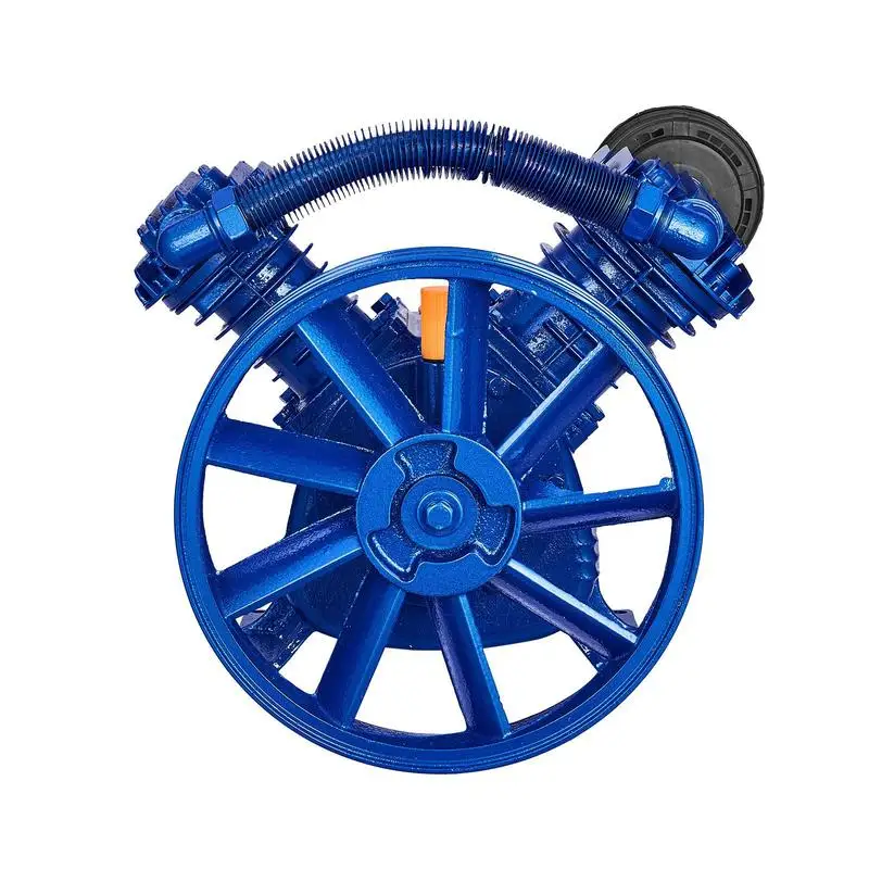 Air compressor pump head, 5.5 HP, 5.75 CFM at 90 PSI, oil-lubricated two-cylinder piston air compressor pump head, two-stage V-type cast iron air compressor pump assembly with max. 185 PSI pressure
Air compressor pump head, 5.5 HP, 5.75 CFM at 90 PSI, oil-lubricated two-cylinder piston air compressor pump head, two-stage V-type cast iron air compressor pump assembly with max. 185 PSI pressure