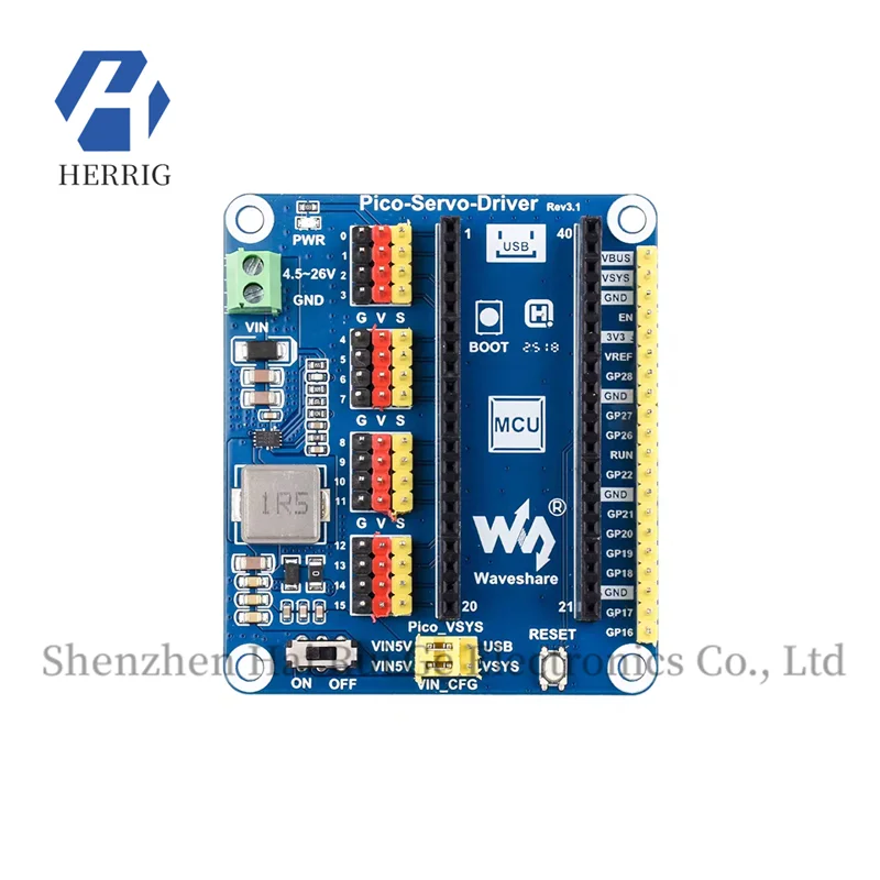 Micro Snow Raspberry Pi Pico Servo Driver Board Expansion Module, Suitable for Robotic Arm/Six-Legged Robot
Micro Snow Raspberry Pi Pico Servo Driver Board Expansion Module, Suitable for Robotic Arm/Six-Legged Robot