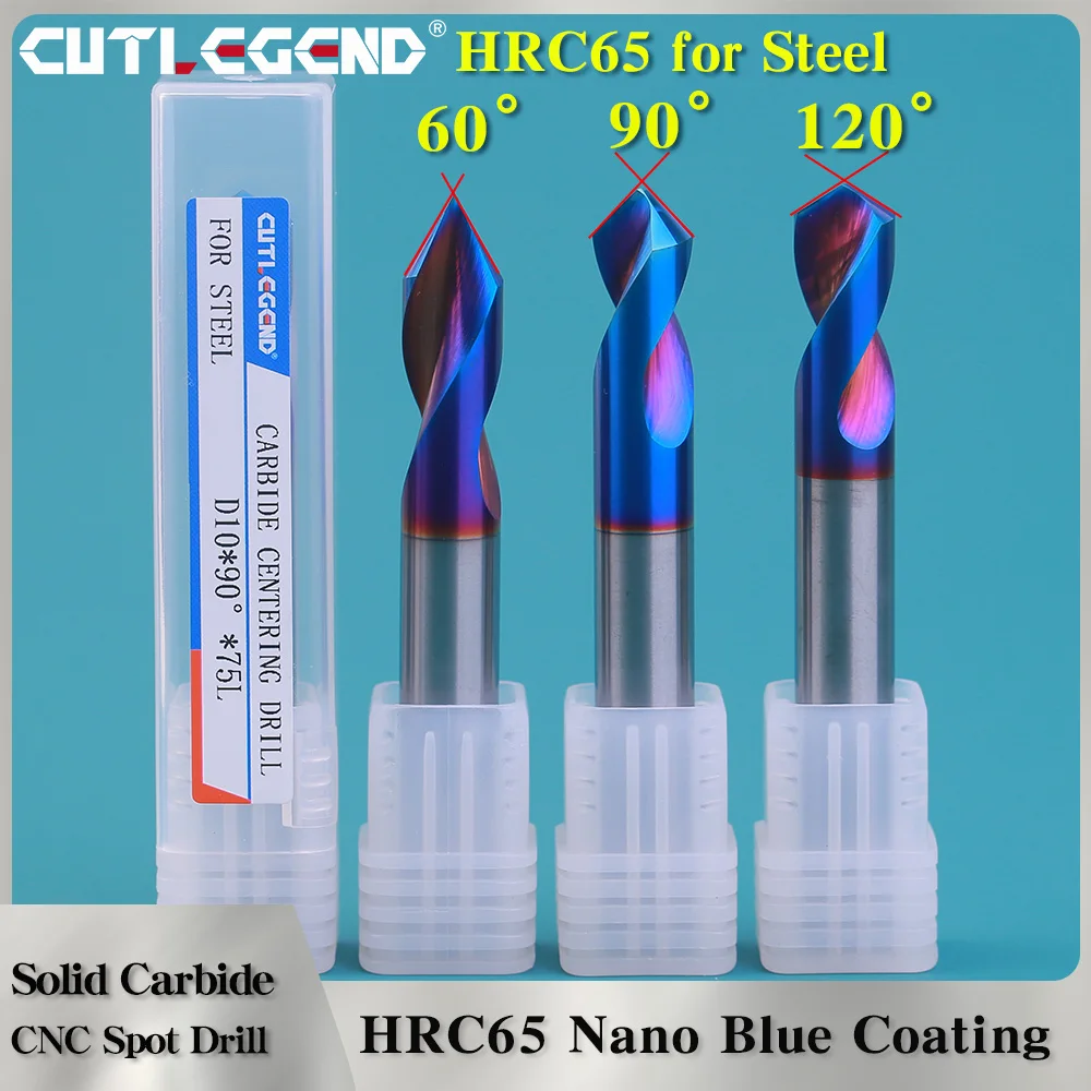 HRC65 Carbide Spot Drill 60/90/120 Degree Drilling Guide Tool 1mm-20mm Diameter Nano Blue Coating Location Centering Metal Drill
HRC65 Carbide Spot Drill 60/90/120 Degree Drilling Guide Tool 1mm-20mm Diameter Nano Blue Coating Location Centering Metal Drill