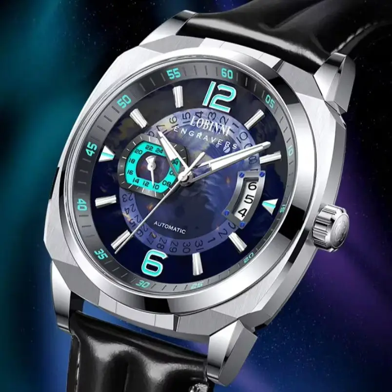 LOBINNI Men Automatic Watch 43mm Square Mechanical Wristwatch Sapphire Mirror Luminous Miyota Mov
LOBINNI Men Automatic Watch 43mm Square Mechanical Wristwatch Sapphire Mirror Luminous Miyota Mov