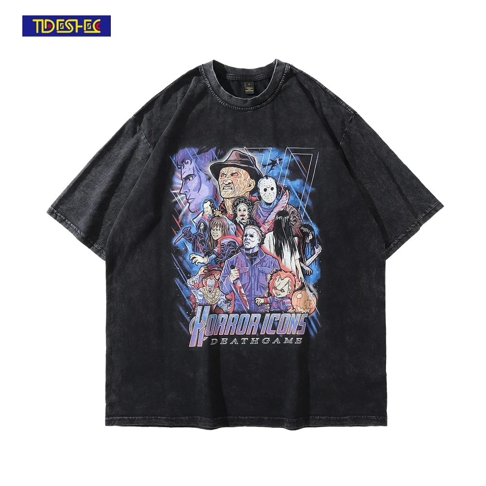 Men Washed Retro T-Shirts Men 2022 Summer Killer Graphic Print T Shirt Cotton Oversized Vintage T-Shirt Men Fashion Tops Tees
Men Washed Retro T-Shirts Men 2022 Summer Killer Graphic Print T Shirt Cotton Oversized Vintage T-Shirt Men Fashion Tops Tees