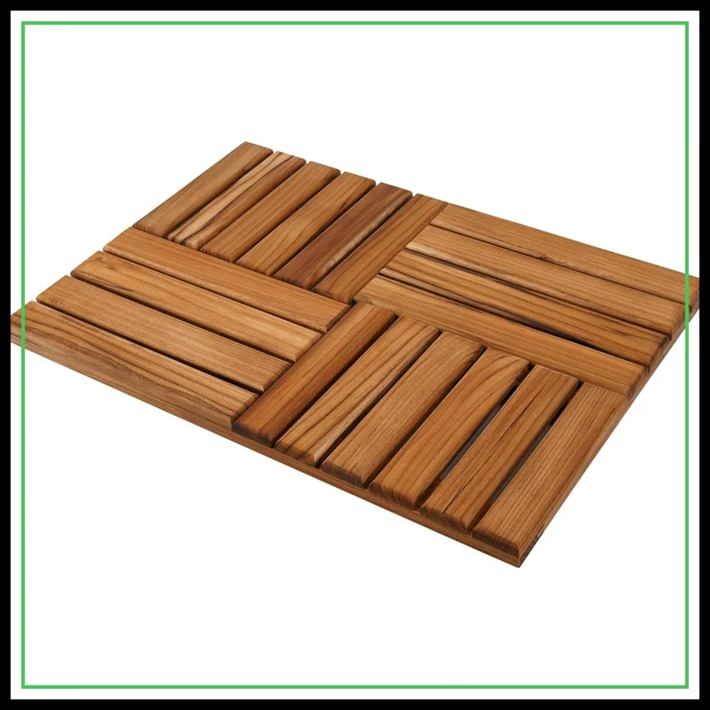 Teak Wood Bath Mat, 24x16 inch Non Slip Wooden Shower Mat for Bathroom, Sturdy Floor Mat for Inside Shower Luxury Spa Home
Teak Wood Bath Mat, 24x16 inch Non Slip Wooden Shower Mat for Bathroom, Sturdy Floor Mat for Inside Shower Luxury Spa Home