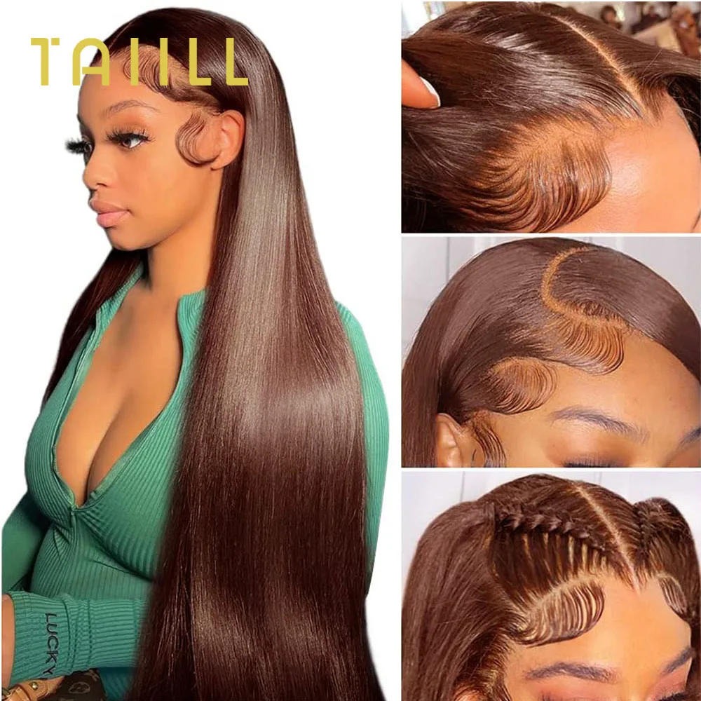 Brown Straight Lace Front Wigs Human Hair Pre Plucked #4 Remy 13x4 HD Transparent Indian Hair Wigs For Black Women Taiill
Brown Straight Lace Front Wigs Human Hair Pre Plucked #4 Remy 13x4 HD Transparent Indian Hair Wigs For Black Women Taiill