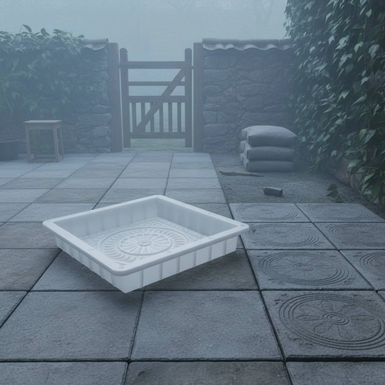 Floor Tile Mold Embossed Plastic Tile Mold Garden Stone Form Raised Rim Building Supply Ornamental Rings
Floor Tile Mold Embossed Plastic Tile Mold Garden Stone Form Raised Rim Building Supply Ornamental Rings