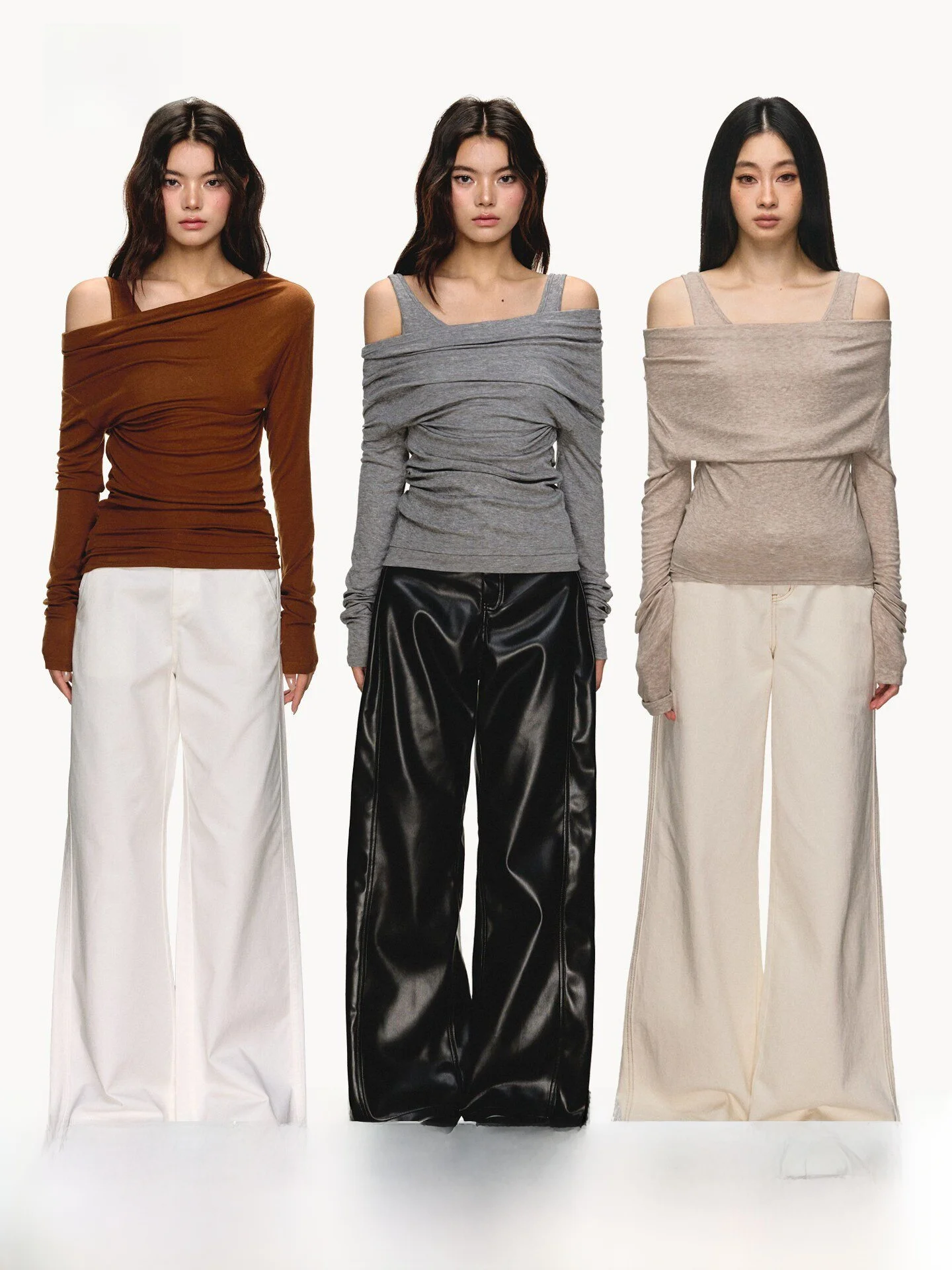 Anna Aneae Silk Wool One oulder Fake Two-Piece Base irt Women's Spring Inner Design Long Sve Top Casual Sle Slim Fit
Anna Aneae Silk Wool One oulder Fake Two-Piece Base irt Women's Spring Inner Design Long Sve Top Casual Sle Slim Fit