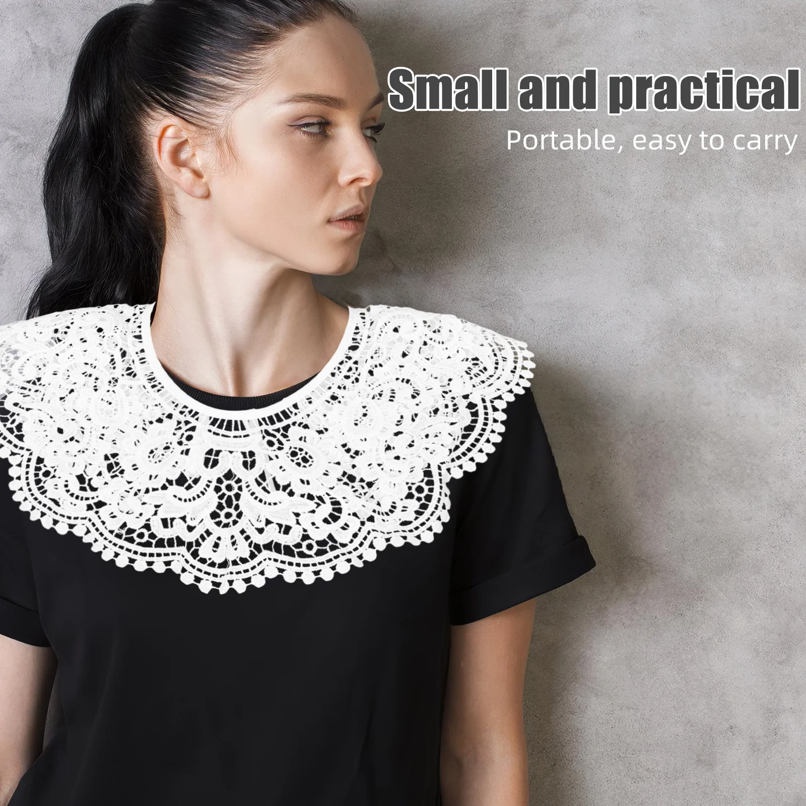 Vintage Hanfu Collar Polyester Lace Detachable Fake Collar Embroidered Floral Crochet Shoulder Wrap Lightweight Chinese Costume
Vintage Hanfu Collar Polyester Lace Detachable Fake Collar Embroidered Floral Crochet Shoulder Wrap Lightweight Chinese Costume