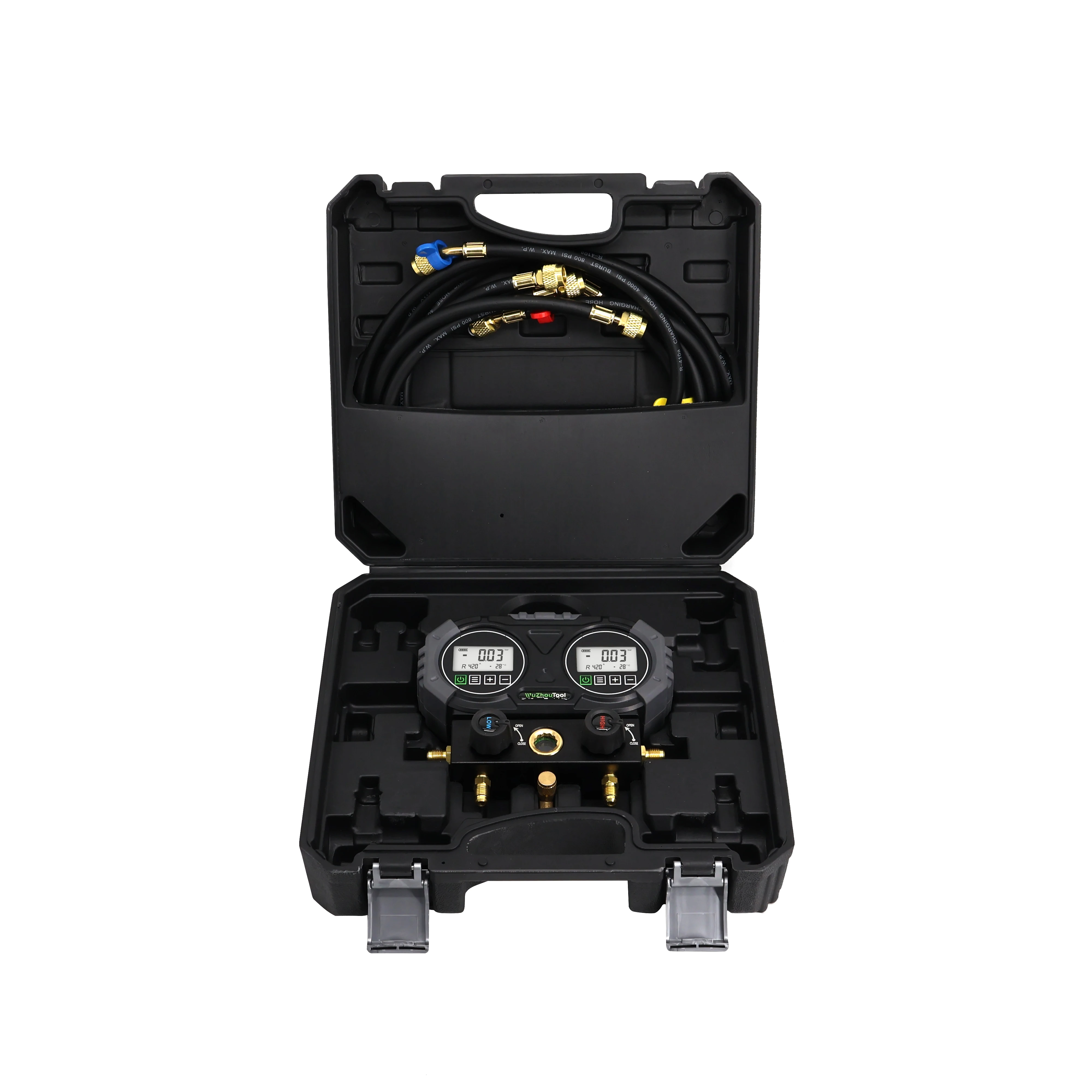 2025Factory Wholesale Air Condition Refrigeration Digital Manifold HVAC System Gauge High-Precision Vacuum Pressure Gauge Tester
2025Factory Wholesale Air Condition Refrigeration Digital Manifold HVAC System Gauge High-Precision Vacuum Pressure Gauge Tester