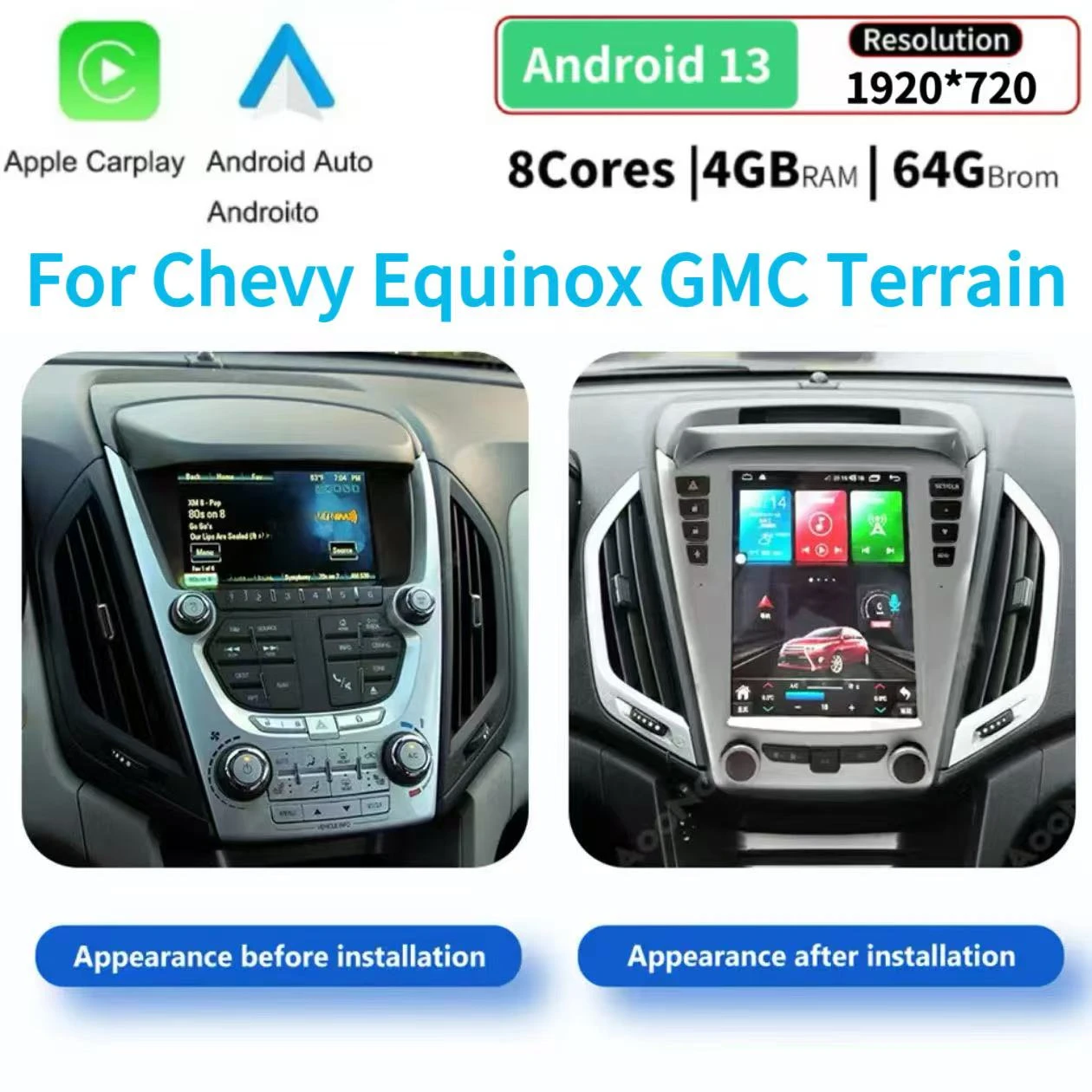 9.7" Android Navigation Car GPS Stereo Radio Wifi For Chevy Equinox GMC Terrain
9.7" Android Navigation Car GPS Stereo Radio Wifi For Chevy Equinox GMC Terrain