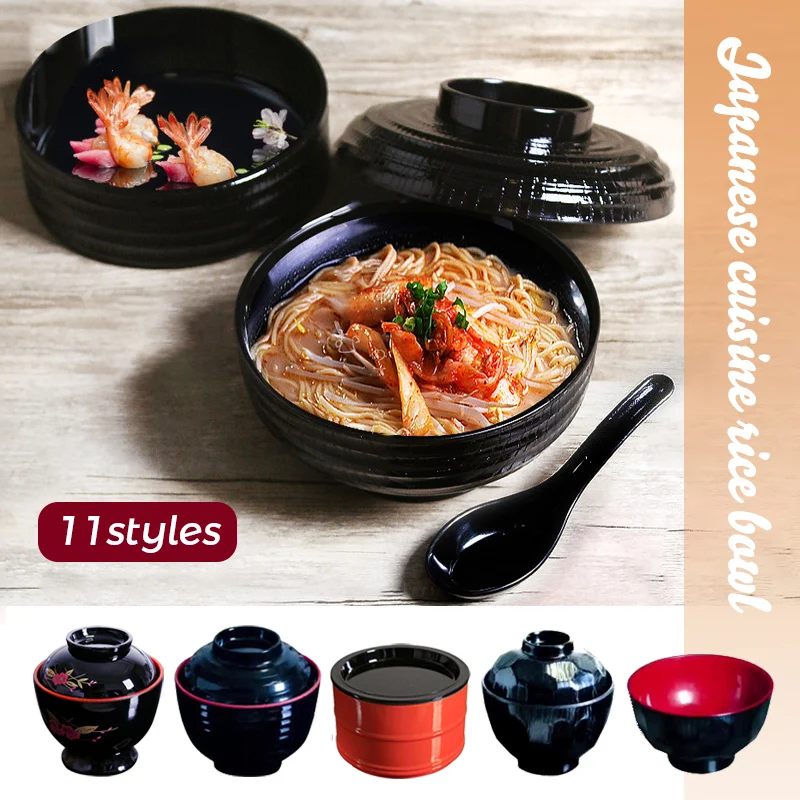 Japanese Style Rice Noodle Bowl With Lid Anti-scalding Imitation Porcelain Soup Bowl Sushi Instant Noodle Bowl Kitchen Tableware 
Japanese Style Rice Noodle Bowl With Lid Anti-scalding Imitation Porcelain Soup Bowl Sushi Instant Noodle Bowl Kitchen Tableware