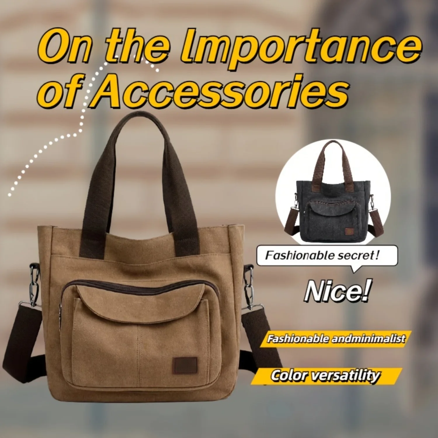Large Capacity Multi-pocket Canvas Crossbody Tote Bag - Versatile and Casual Choice Traveling Reusable bags Toiletry travel bag
Large Capacity Multi-pocket Canvas Crossbody Tote Bag - Versatile and Casual Choice Traveling Reusable bags Toiletry travel bag