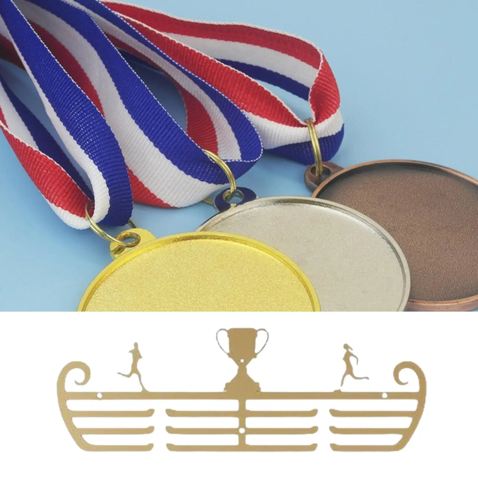 Metal, Wall-mounted Medal Stand, Storage Compartment, Holder for Running Medals And Sports Awards (bedroom).
Metal, Wall-mounted Medal Stand, Storage Compartment, Holder for Running Medals And Sports Awards (bedroom).
