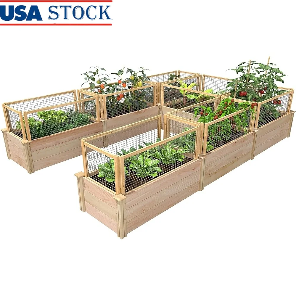 Premium Cedar Raised Garden Bed U-Shaped with CritterGuard Fence System Easy Assembly Durable Organic Planting Frame Outdoor
Premium Cedar Raised Garden Bed U-Shaped with CritterGuard Fence System Easy Assembly Durable Organic Planting Frame Outdoor