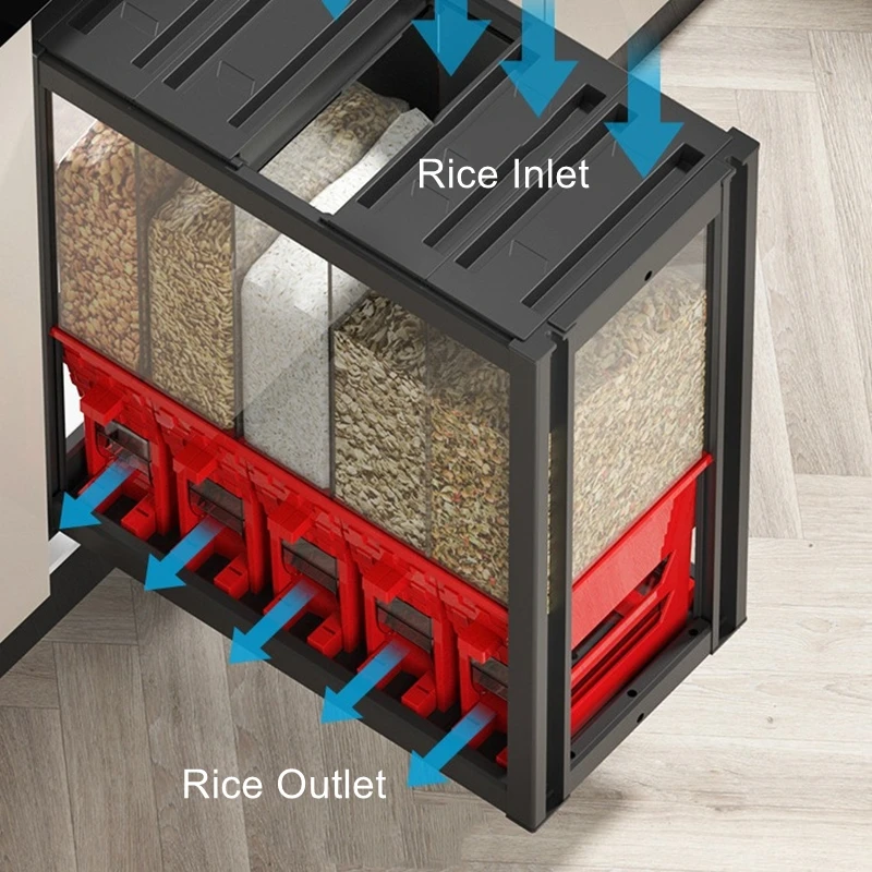 Kitchen cabinet integrated functional metering rice bucket space aluminum alloy pull-out storage
Kitchen cabinet integrated functional metering rice bucket space aluminum alloy pull-out storage