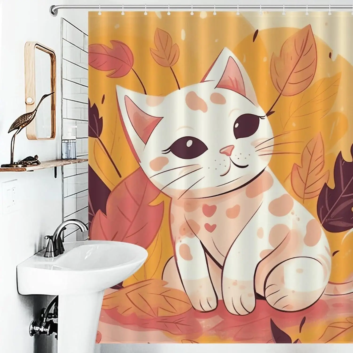 Занавеска из водонепроницаемой ткани, набор занавесок для душа для ванной комнаты с 12 крючками, простая ванная комната с мультяшным котом
Занавеска из водонепроницаемой ткани, набор занавесок для душа для ванной комнаты с 12 крючками, простая ванная комната с мультяшным котом