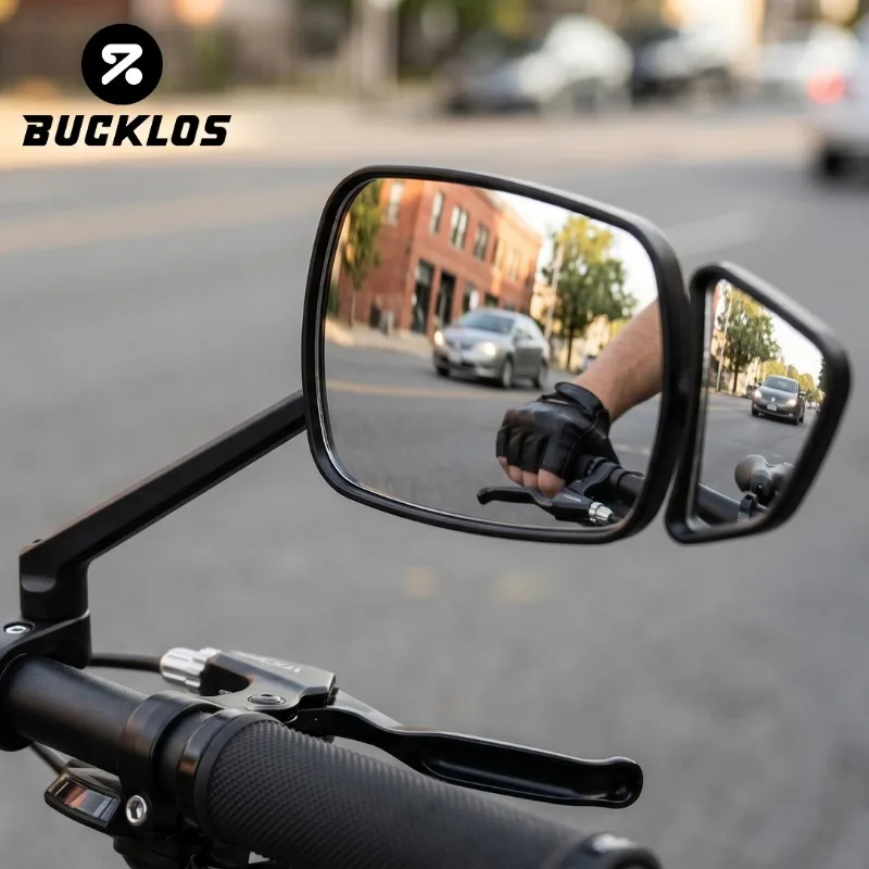 BUCKLOS Bike Rearview Mirror 360 Degree Adjustable Rotatable Handlebar Wide-angle Aluminum Mirror Rearview Bicycle Accessories
BUCKLOS Bike Rearview Mirror 360 Degree Adjustable Rotatable Handlebar Wide-angle Aluminum Mirror Rearview Bicycle Accessories