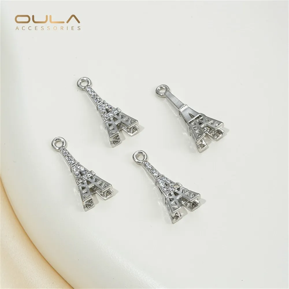 14K Gold-plated French Eiffel Tower Pendant with Slightly Inlaid Zircon Diy Bracelet Necklace Accessory Three-dimensional Pendan
14K Gold-plated French Eiffel Tower Pendant with Slightly Inlaid Zircon Diy Bracelet Necklace Accessory Three-dimensional Pendan