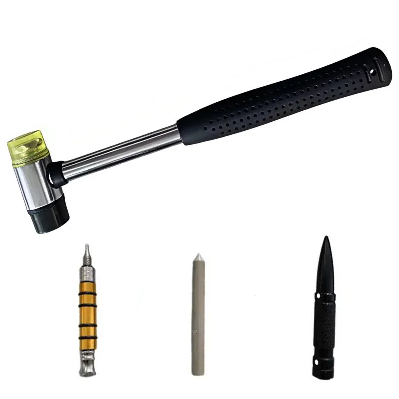 25mm Steel Handle Replaceable Dual-Color Head Installation Hammer + 3 Tapping Pens 4-Piece Set Car Paintless Dent Repair Tool
25mm Steel Handle Replaceable Dual-Color Head Installation Hammer + 3 Tapping Pens 4-Piece Set Car Paintless Dent Repair Tool