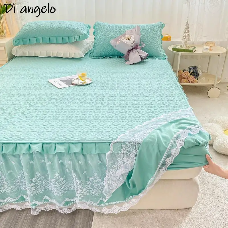 Bed Skirt Fitted Sheet Combination Quality Thickened Quilted Bed Sheet With Elastic Band Mattress Cover Bed Sheet Pillowcase #/
Bed Skirt Fitted Sheet Combination Quality Thickened Quilted Bed Sheet With Elastic Band Mattress Cover Bed Sheet Pillowcase #/