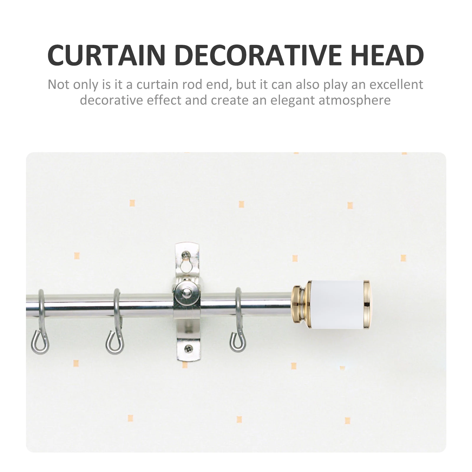 2 Pcs Curtain Rod Decorative Head Ends Window Component Cap Caps Aluminum Alloy Pole Finials Rods
2 Pcs Curtain Rod Decorative Head Ends Window Component Cap Caps Aluminum Alloy Pole Finials Rods