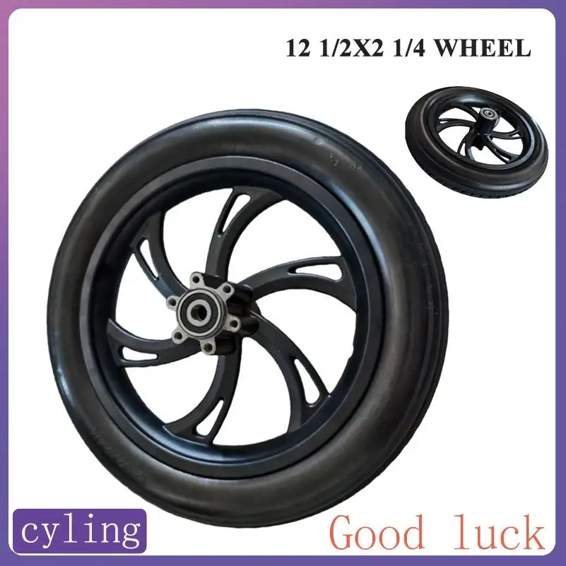 12 Inch Folding Ride Hailing Bike Front Wheel - 12 1/2x2 1/4 (57-203) Solid Tire Complete Wheel Assembly
12 Inch Folding Ride Hailing Bike Front Wheel - 12 1/2x2 1/4 (57-203) Solid Tire Complete Wheel Assembly